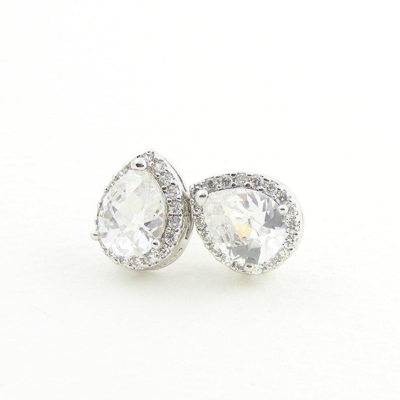 Sparkling Crystal Post Earrings, Vintage Style Bridal Earrings, Wedding Jewellery, Bridesmaid Gifts image 4