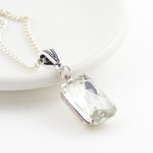 Vintage Swarovski Crystal Necklace, Handmade Vintage Style Jewellery