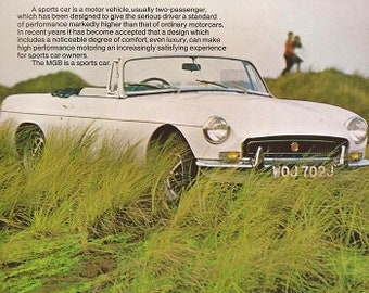 MG Car Print 1971, Advertising Wall Art