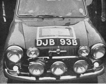 Mini Cooper Car Print 1966, Original Advertising Wall Art