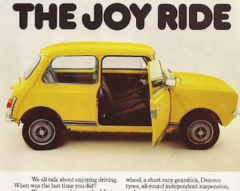 Mini Car Print 1978, Advertising Wall Art