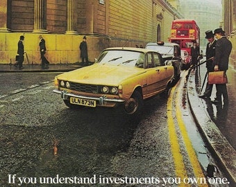 Rover Car Print 1974, Advertising Wall Art