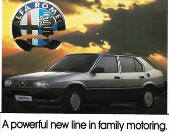 Alfa Romeo 33 Car Print 1984, Original Advertising Wall Art