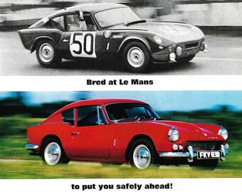 Triumph Car Print 1968, Original Advertising Wall Art