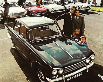Triumph Car Print 1969, Original Advertising Wall Art