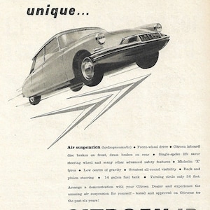 Citroen D Series Car Print 1959, Original Advertising Wall Art
