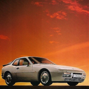 Porsche 944 Car Print 1988, Original Advertising Wall Art