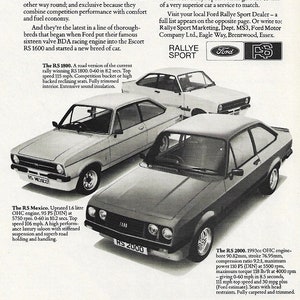 Ford RS Car Print, Original Advertising Wall Art