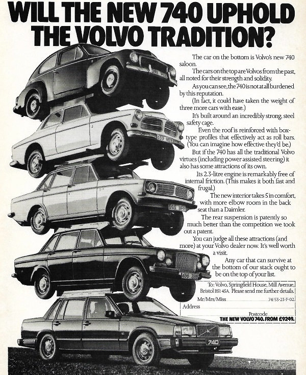 Volvo Car Print 1985, Original Advertising Wall Art - Etsy