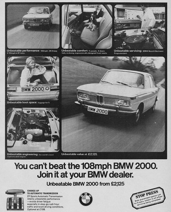 Mercedes Car Druck 1962 Werbung Wandbilder Werbung Sammlerobjekte Werbung