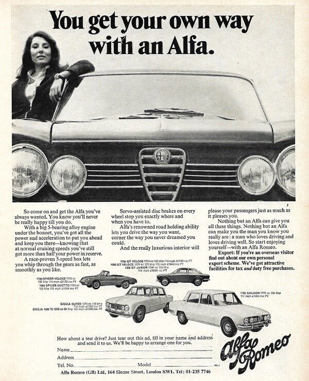 Alfa Romeo Car Print 1968, Original Advertising Wall Art - Etsy