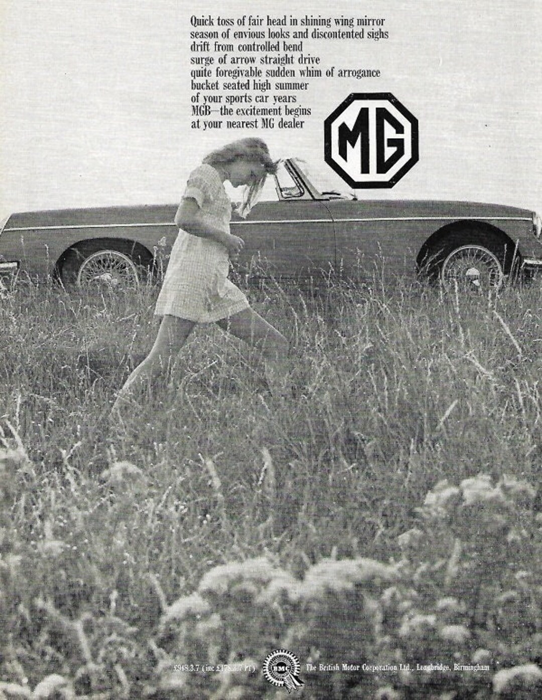 MGB Car Print 1967, Original Advertising Wall Art - Etsy