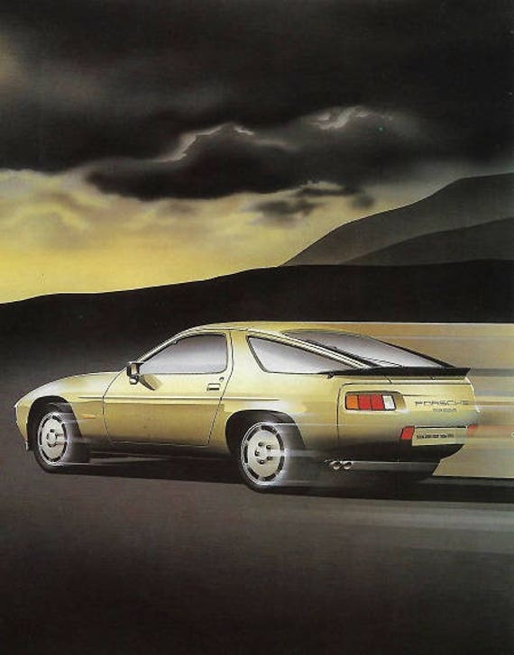 Porsche 928 Car Print 1985, Advertising Wall Art - Etsy