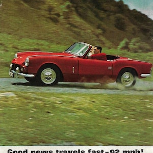 Triumph Spitfire Car Print 1963, Original Advertising Wall Art