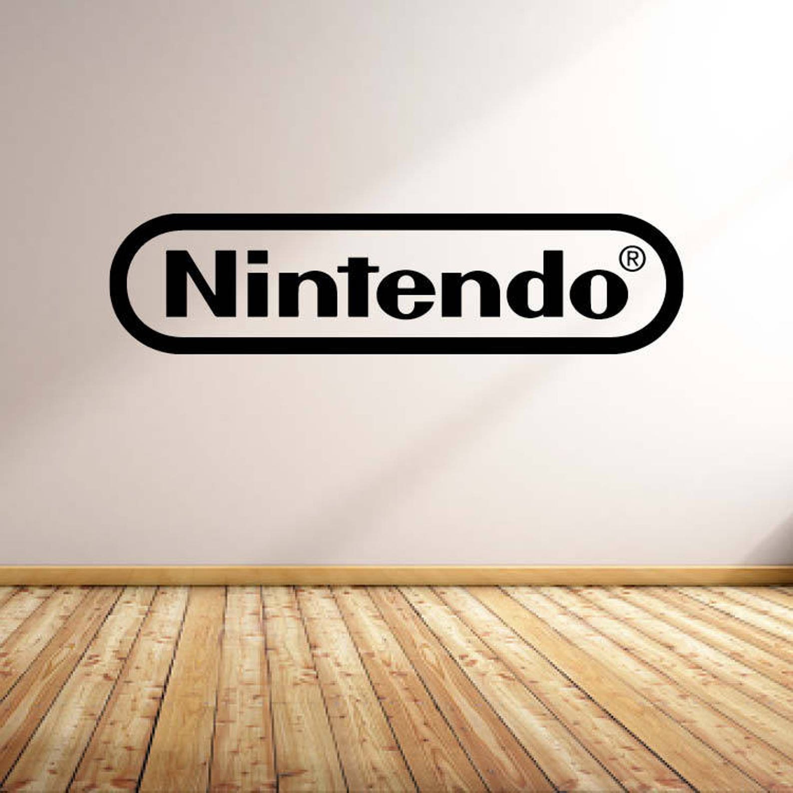 Nintendo Logo Decal Vinyl Wall Words Custom Home Decor Man Etsy