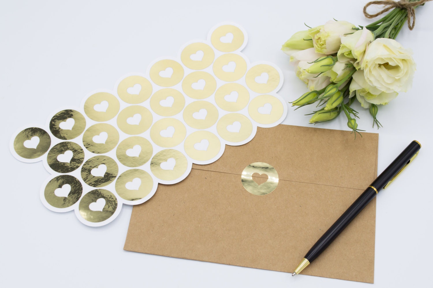 Monogram Envelope Seal Stickers