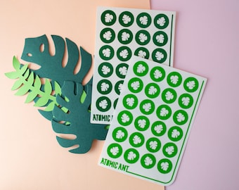 Pegatinas de hojas de Monstera: sellos para sobres hechos a mano, regalos de fiesta (juego de 24)