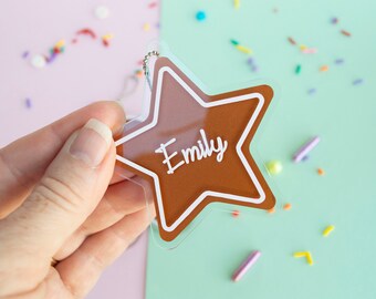 NOMBRE PERSONALIZADO Galleta Estrella - Adornos navideños - Decoraciones navideñas personalizadas