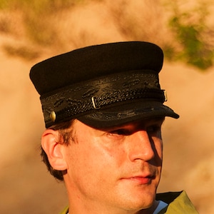 HAMBOURG Laine marchande Flotte Marin Mariner Casquette Skipper Breton Chalutier Plaisance Capitaines Maître d'équipage Dragueur Péniche Prinz Heinrich Chapeau NOIR