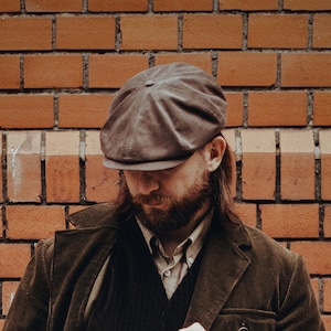 SHELBY Elegancka, 8-panelowa bawełniana czapka gazeciarza z kordu – Apple Peaky Style Bandit Hooligan Ivy Hat dla mężczyzn i kobiet Lato Wiosna CIEMNY BEŻ