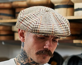 PEAKY Gorra Harris Tweed Newsboy 8 Panel Boina Gatsby Estilo Peaky Blinders Baker Boy Sombrero Lana Hombre Vintage Retro Elegante