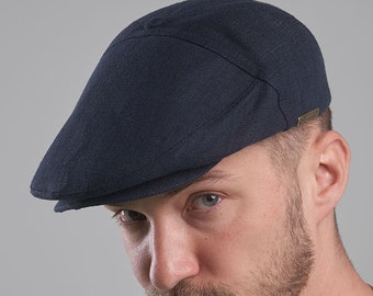 SWEDE リネン 5パネル アップルジャック フラットキャップ ニュースボーイ ドライビング バイシクル アイリッシュ ジェフ パディ ヴァーゴン ジョアン バネット サマー ライト エアリー サンハット ネイビーブルー