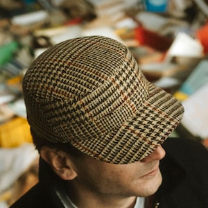 PATROL Harris Tweed Pure Wool Duty Ranger Jockey Plain Baseball Cap Trucker Sports Snapback Military Hunting Strapback Retro Hat BEIGE