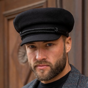 DANUBE MOD 3 Casquette Fiddler Style Légions Polonaises Laine Chapeau Pêcheur Grec Homme Femme Historique Militaire Héritage Fait Main 1926