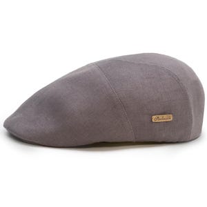 IVY FIVE Gorra Plana Inglesa de Verano confeccionada en 100% Lino GRIS