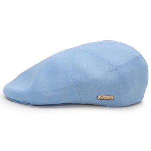 IVY FIVE Gorra Plana Inglesa de Verano confeccionada en 100% Lino AZUL cLARO