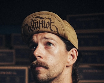 MECHANIC WELDER Waxed Cotton Cap Long Visor Sterkowski Waterproof Scally Cabbie Driving Baker Boy Handmade BEIGE