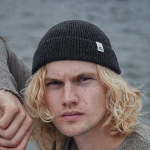 DUKE Universelle Kaschmir- und Merinowollmischung Mütze, Oberhalb der Ohren Geschnitten, Beanie Winter Grau