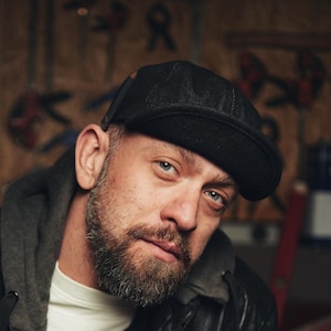 MECHANIC Denim Gorra Baseball Negro Jeans Visera Blanda Moto Workwear Urbana Stay-On Strap UV50 Route 66