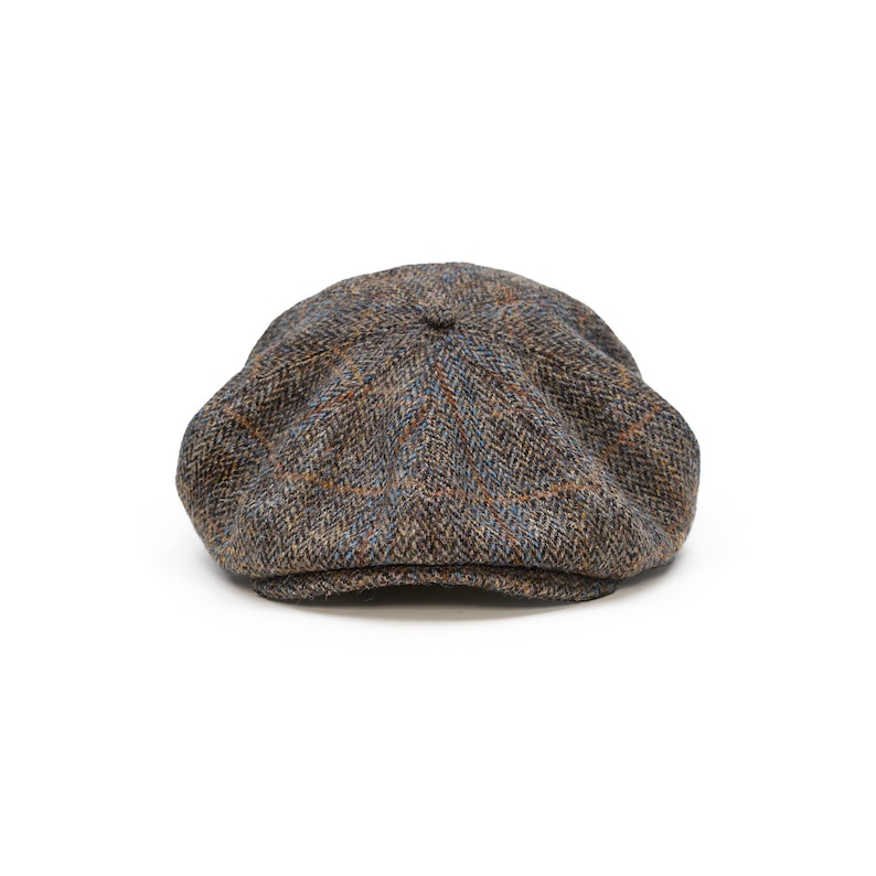 PEAKY Gorra Harris Tweed Newsboy 8 Panel Boina Gatsby Estilo Peaky Baker Boy Sombrero Lana Hombre Vintage Retro Elegante marrón azul imagen 5