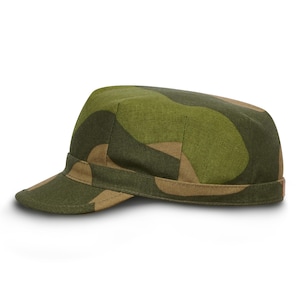 ENGINEER Cotton Camo Utility Cover Eight-Pointed Utility Cap Army Fatigue Combat Veteran Trucker Raider Camouflage Military Hat GREEN-BEIGE