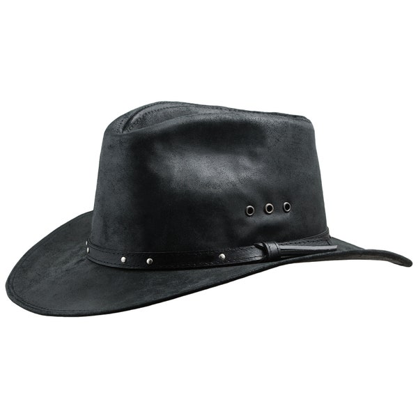 BUCKAROO Cowboy-Hut Leder SCHWARZ