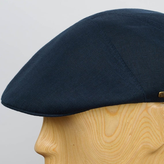 thumbnail image 2 of Men's Linen Duckbill Ivy Newsboy Hat Scally Flat Cap 2 of 9
