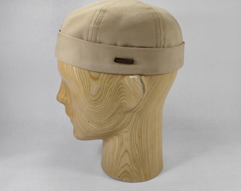 SALE DOCKER 60cm Cotton Docker Cap beige Dock Worker Cap Softened Emerized Fabric Longshoreman Breathable Light Sailor Military Tuque