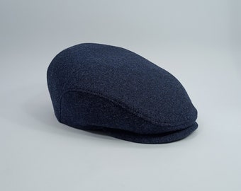 SALE!-DERBY 62cm Merino Wool Flat Cap  Style Bunnet English Dai Jeff Sixpence Vergon Irish Newsboy  Driving Baker Hat NAVY bLUE