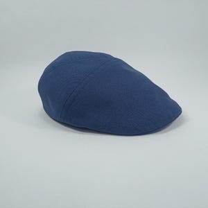 SALE!-IVY FIVE 56cm Cotton Men&#39;s English 5 Panels Flat Cap Summer Lightweight Sixpence Vergon Derby Irish Newsboy Golf Duckbill BLuE