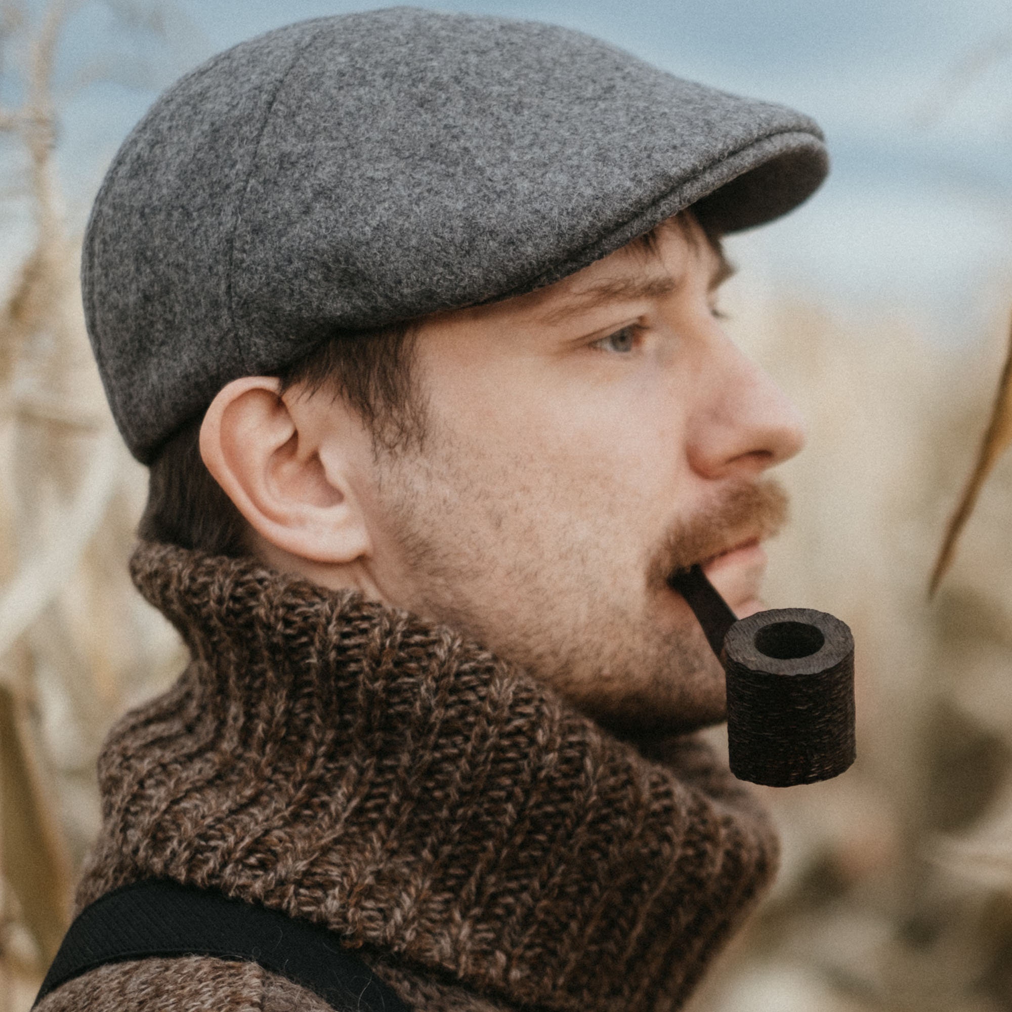 IVY FIVE Wool Flat Cap 5-panel Mens Womens Autumn Winter Warm