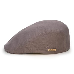GECKO Linne Flat Cap Ivy League Sommarmössa Herr Handgjord Lätt Andningsbar Polen Linen Cap Men Summer Hat