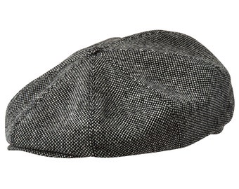 Casquette béret Vintage en tweed , gavroche Gatsby peaky blinders