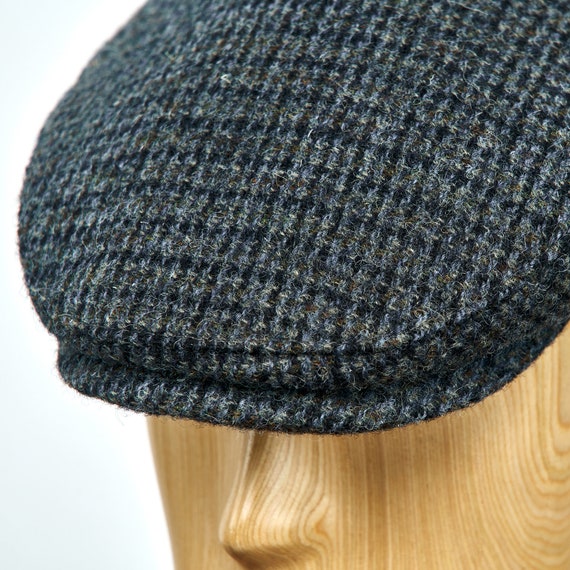 DERBY Harris Tweed Flat Cap Gun Club 