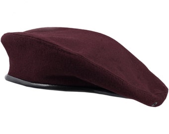 SALE! - SCOUT Military Style Handmade Craftsmanship Wool Classic Artist Berets Army Warm Winter Autumn Spring Cap Claret Red