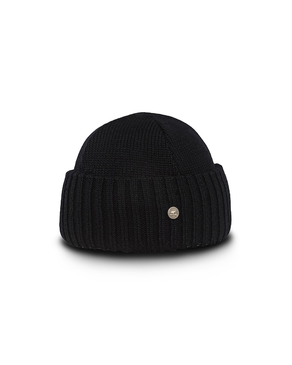 ORSO Extra Fine Merino Wool Beanie Soft Ribbed Knit Hat Winter Docker Cap Outdoor Fisherman Bonnet Classic Vintage Adventure Style BLACK