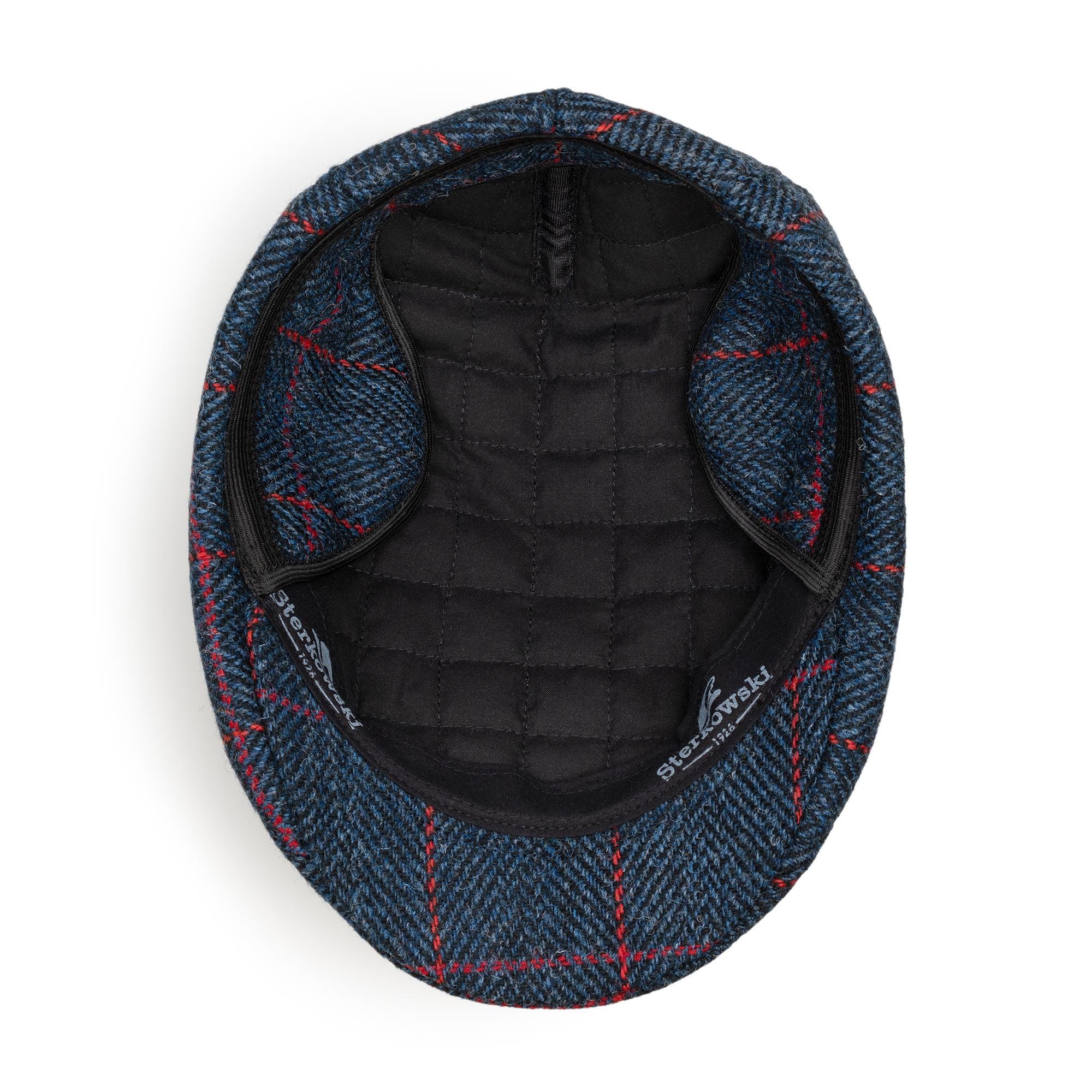 Berretto Piatto Da Uomo NORTE Harris Tweed Con Paraorecchie Jeff Paddy In Lana Irlandese, Da Guida, Da Uomo, Stile Inglese, Ivy Newsboy, Da Caccia, Scally Baker Boy, NERO-ANTRACITE - Italia - Foto 3