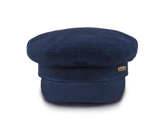 TRAWLER Cotton Breton Fisherman Cap Sailor Captains Nautical