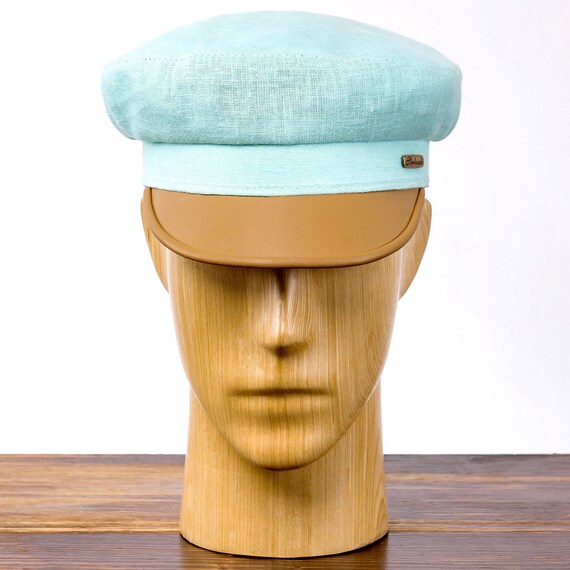 Uomini Donne Breton Fiddler Cappello Marinaio Cappello In Pelle - Foto 3