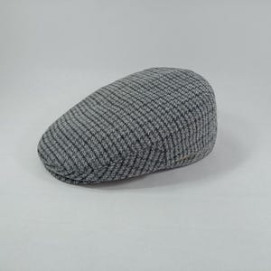 SALE!-DCK 62cm Wool Classic Flat Cap Ivy League Vintage English Gatsby Dai Jeff Derby Paddy Driving Duffer Cheese-Cutter gray black